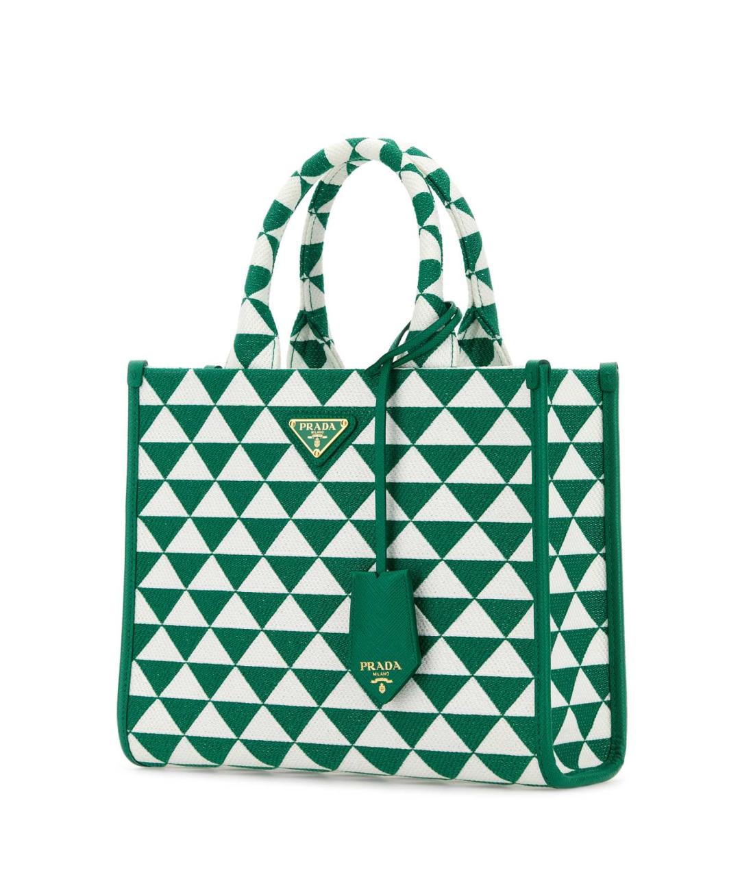 PRADA Зеленая тканевая сумка тоут, фото 2