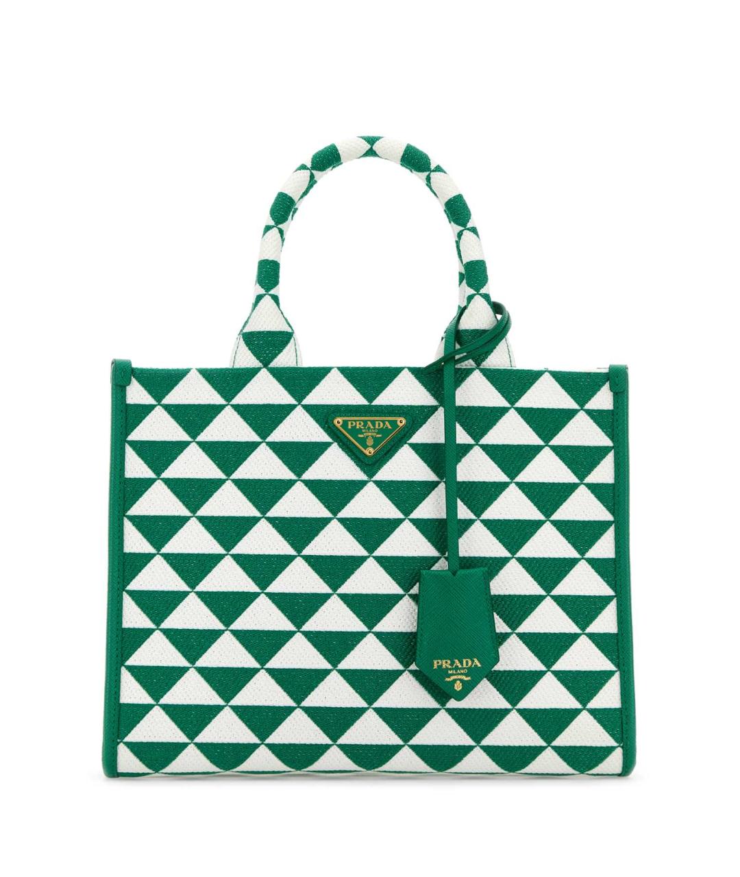 PRADA Зеленая тканевая сумка тоут, фото 1