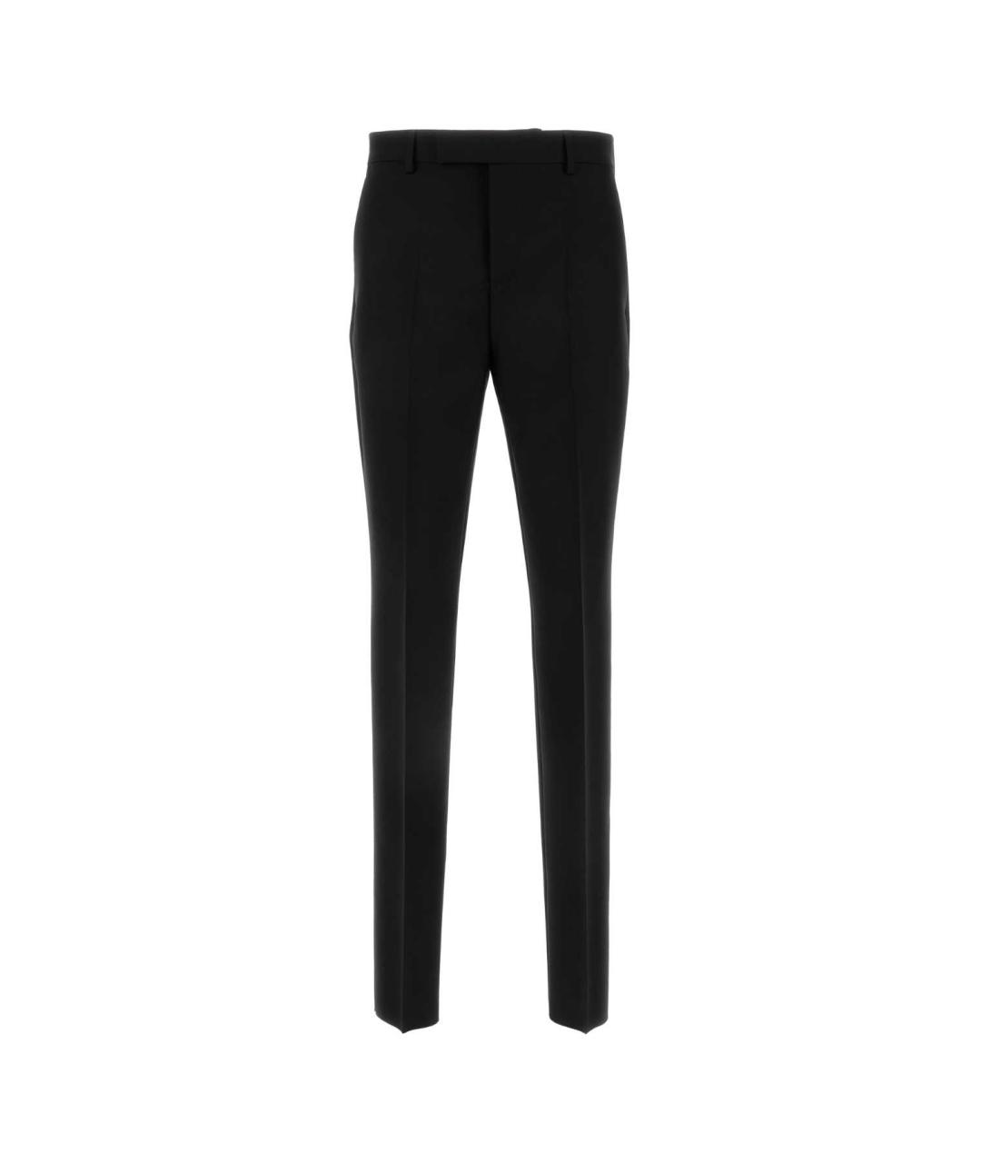 VERSACE Черные шерстяные повседневные брюки, фото 1
