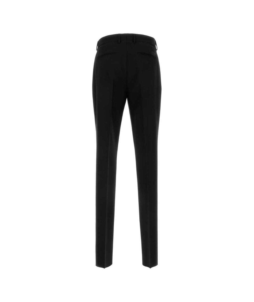 VERSACE Черные шерстяные повседневные брюки, фото 2