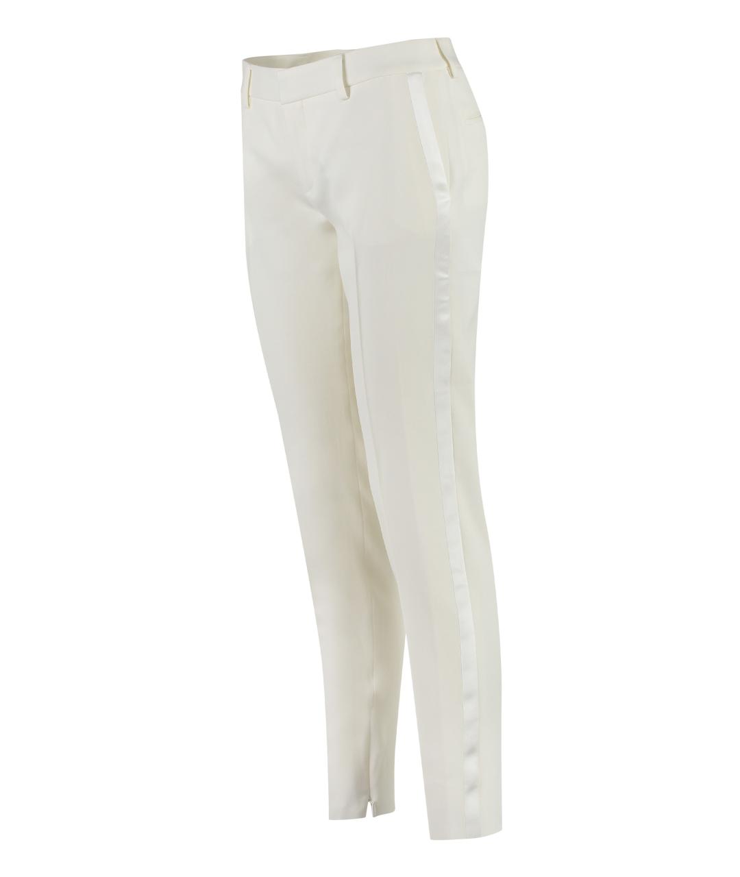 SAINT LAURENT Белые прямые брюки, фото 3