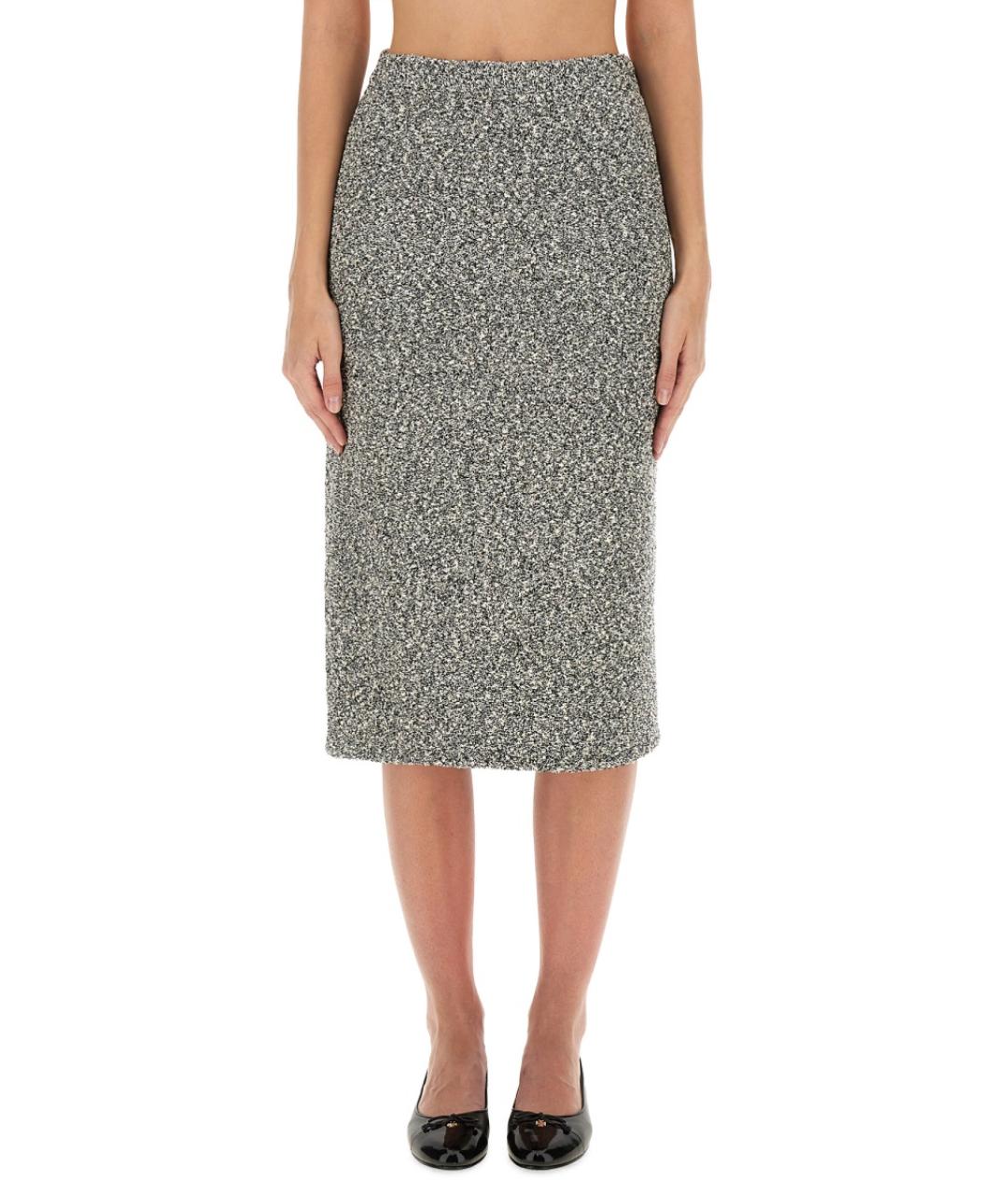 TORY BURCH Серая хлопковая юбка миди, фото 5