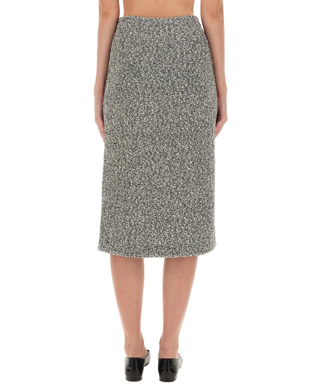 TORY BURCH Серая хлопковая юбка миди, фото 3