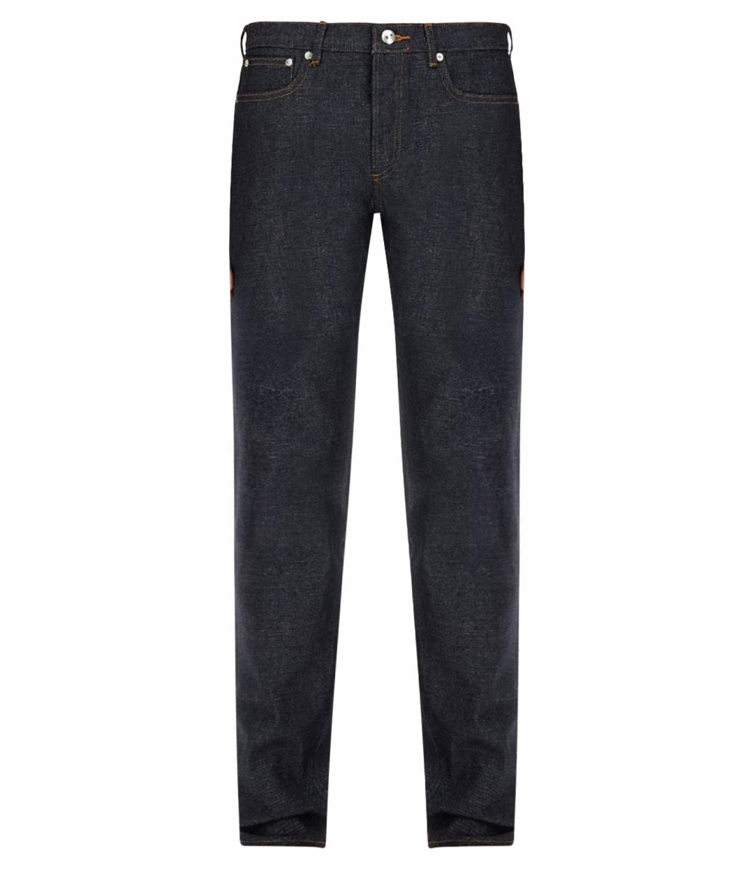 A.P.C. Темно-синие хлопковые прямые джинсы, фото 1