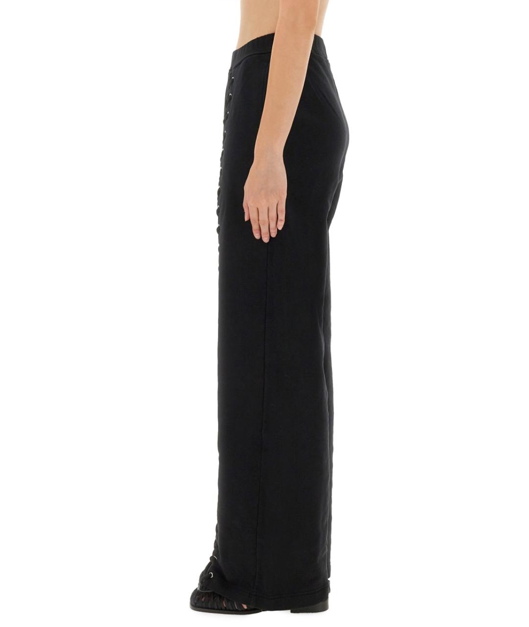 ROTATE Черные хлопковые прямые брюки, фото 3