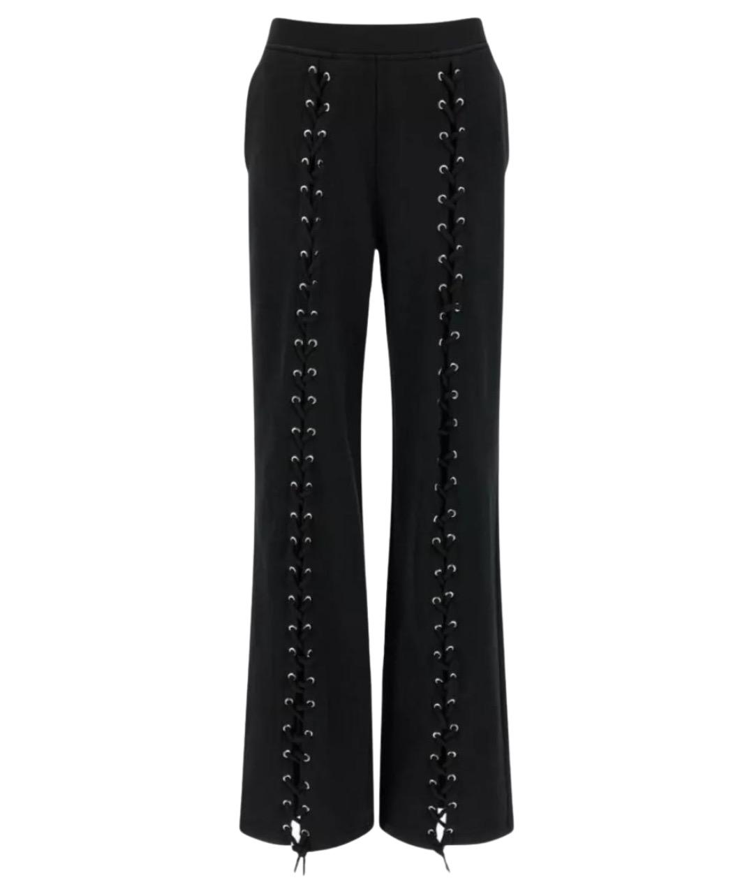 ROTATE Черные хлопковые прямые брюки, фото 1