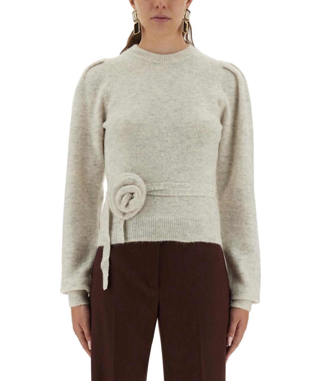 ROTATE Белый шерстяной джемпер / свитер, фото 2