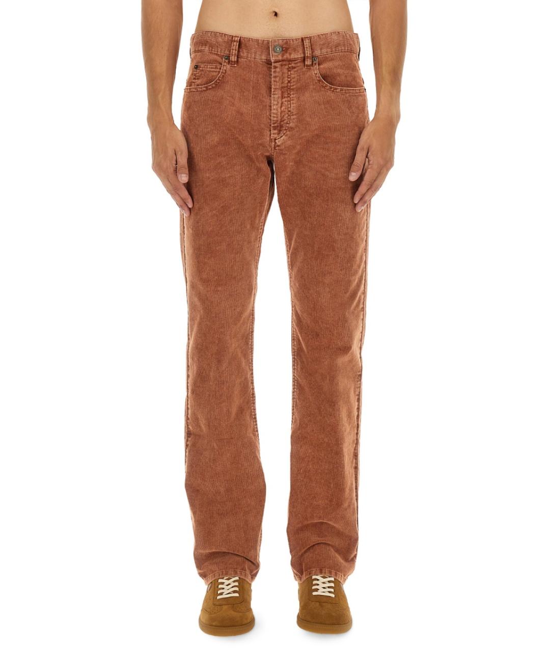 ISABEL MARANT Коричневые хлопковые повседневные брюки, фото 5