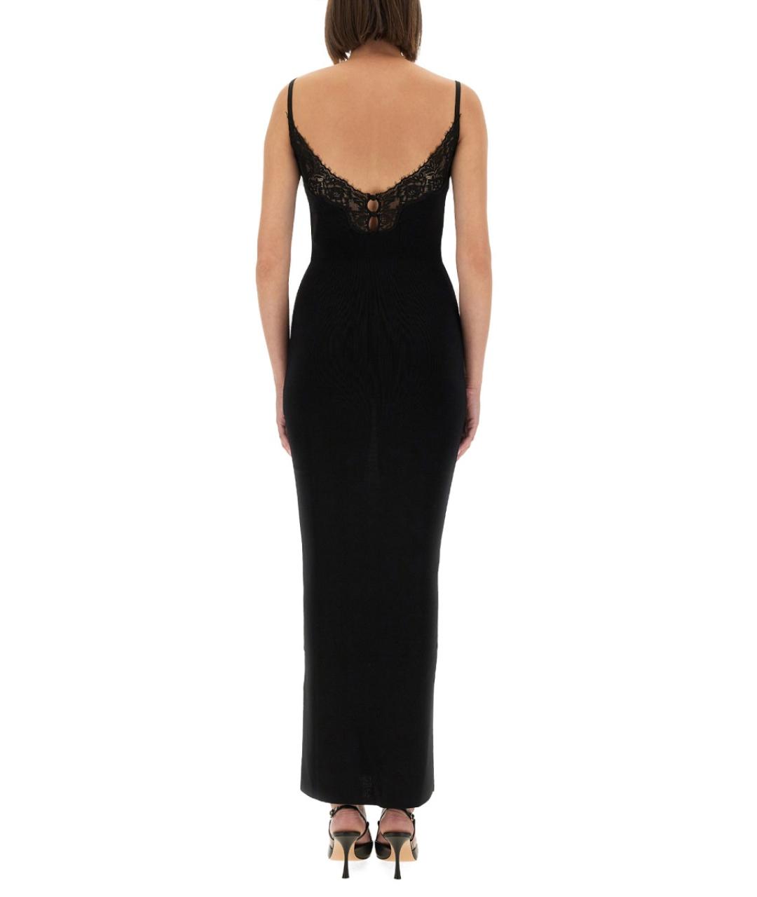 SELF-PORTRAIT Черное хлопковое повседневное платье, фото 4