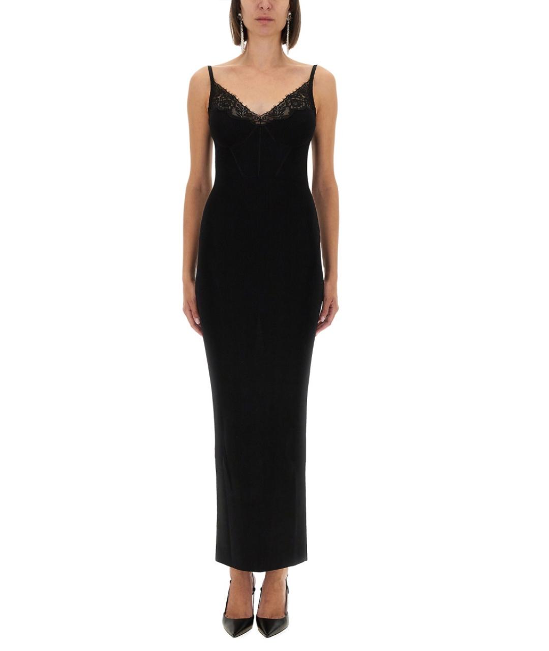 SELF-PORTRAIT Черное хлопковое повседневное платье, фото 2