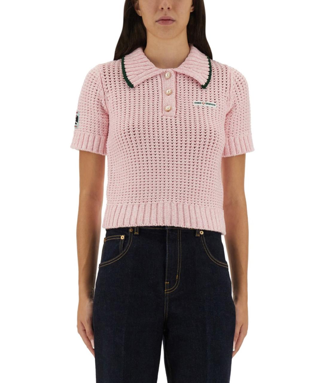 CASABLANCA Розовый хлопковый джемпер / свитер, фото 2