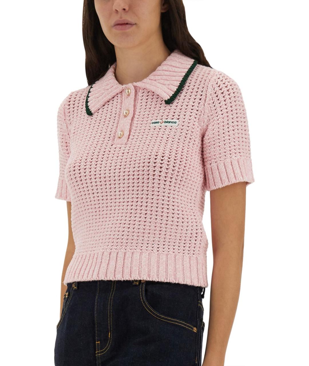 CASABLANCA Розовый хлопковый джемпер / свитер, фото 5