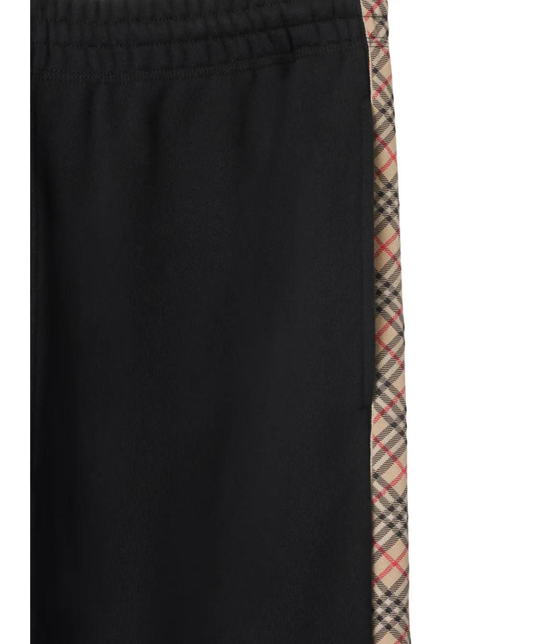 BURBERRY Черные хлопковые повседневные брюки, фото 2