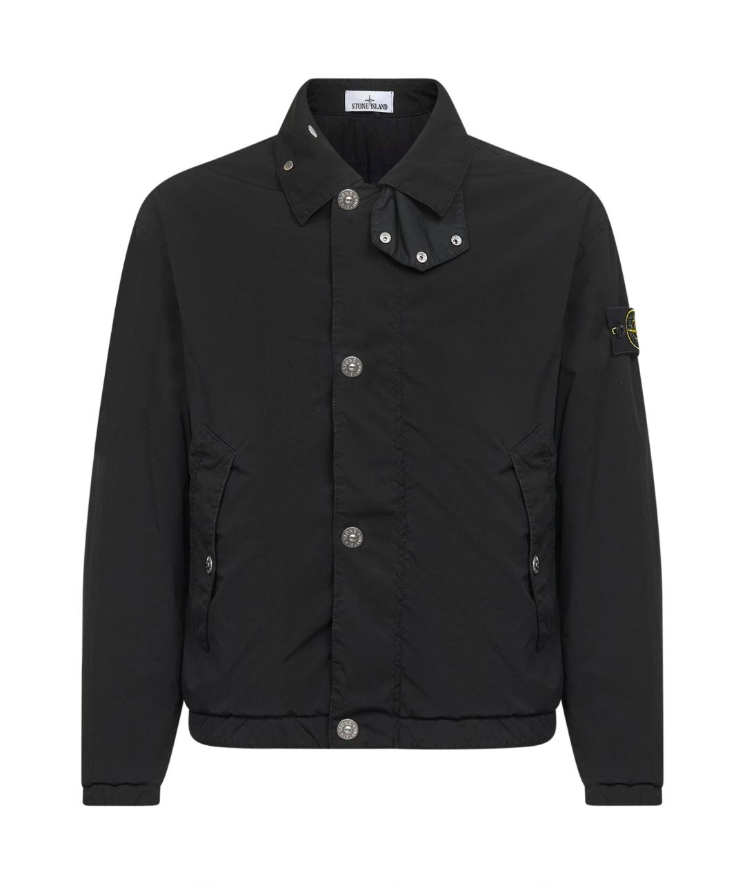 STONE ISLAND Черная полиамидовая куртка, фото 1
