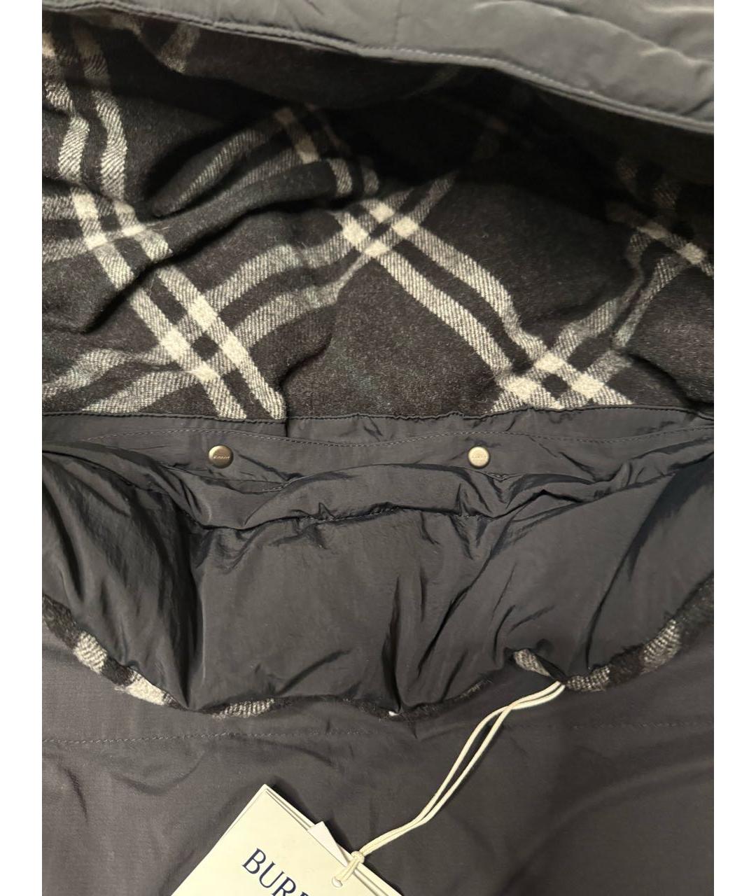 BURBERRY Черный полиэстеровый пуховик, фото 5