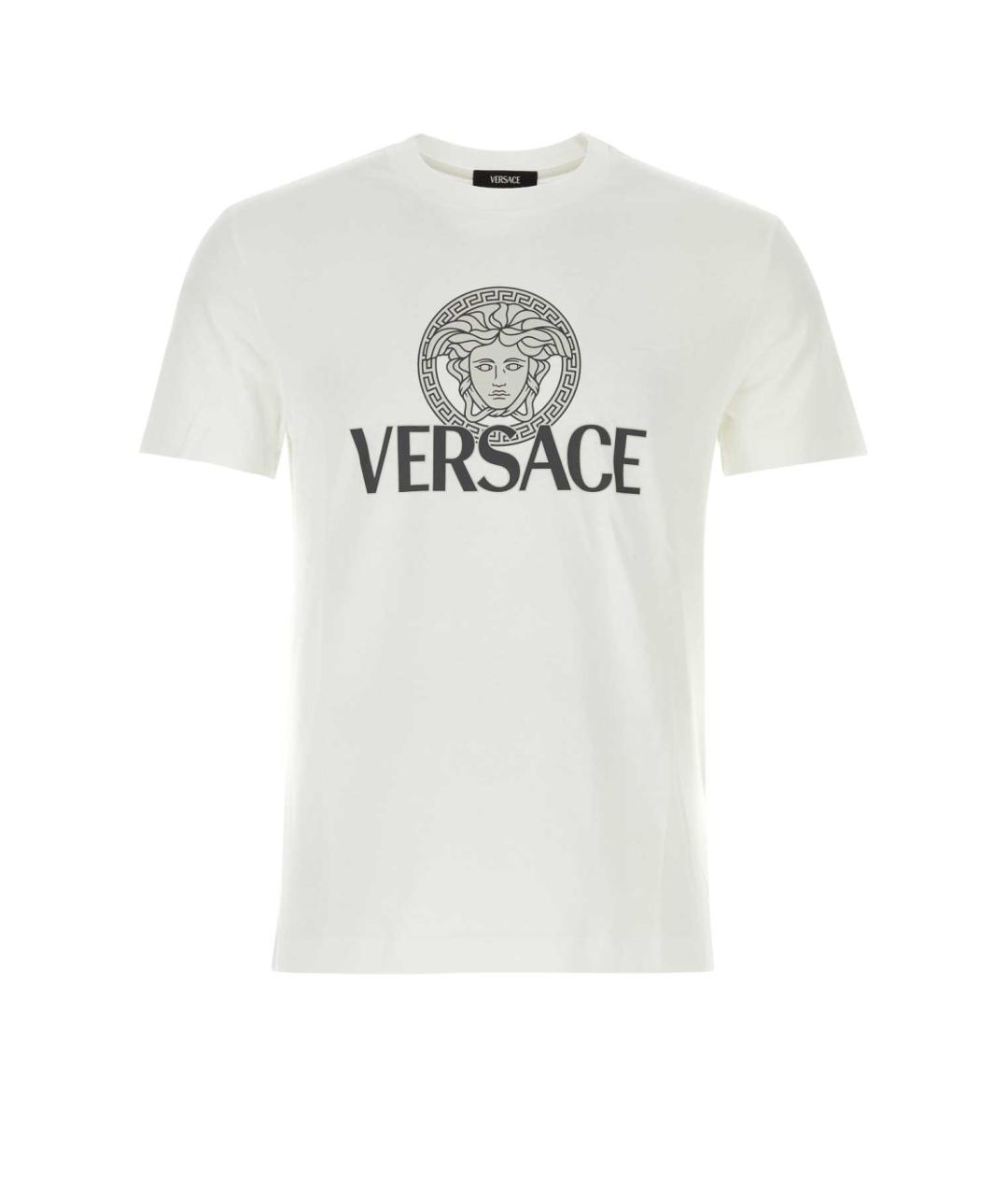 VERSACE Белая хлопковая футболка, фото 1