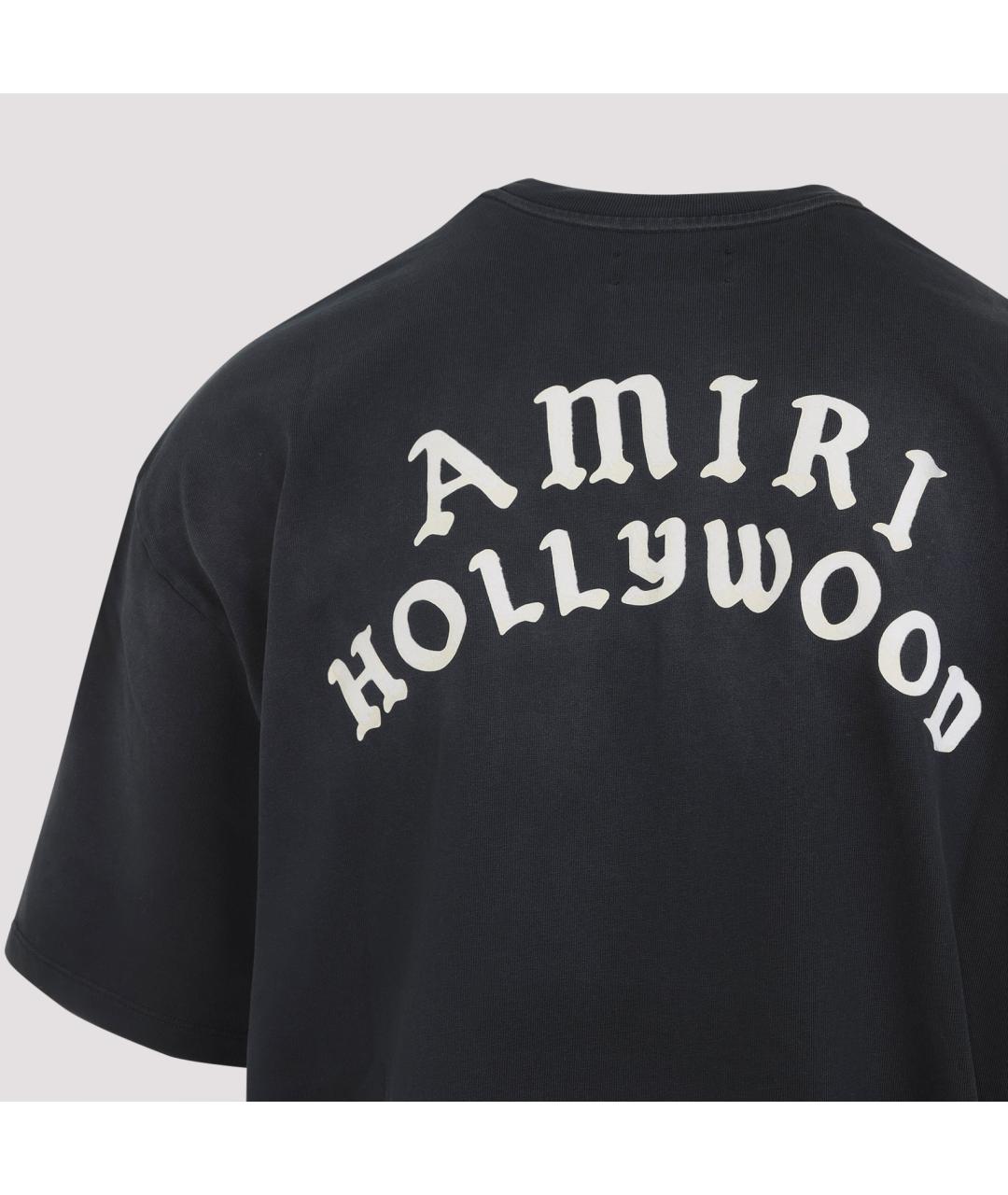 AMIRI Черная хлопковая футболка, фото 4