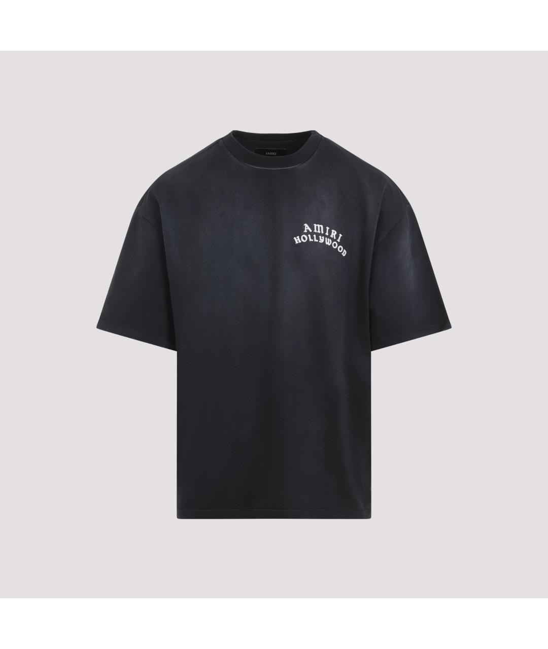 AMIRI Черная хлопковая футболка, фото 2