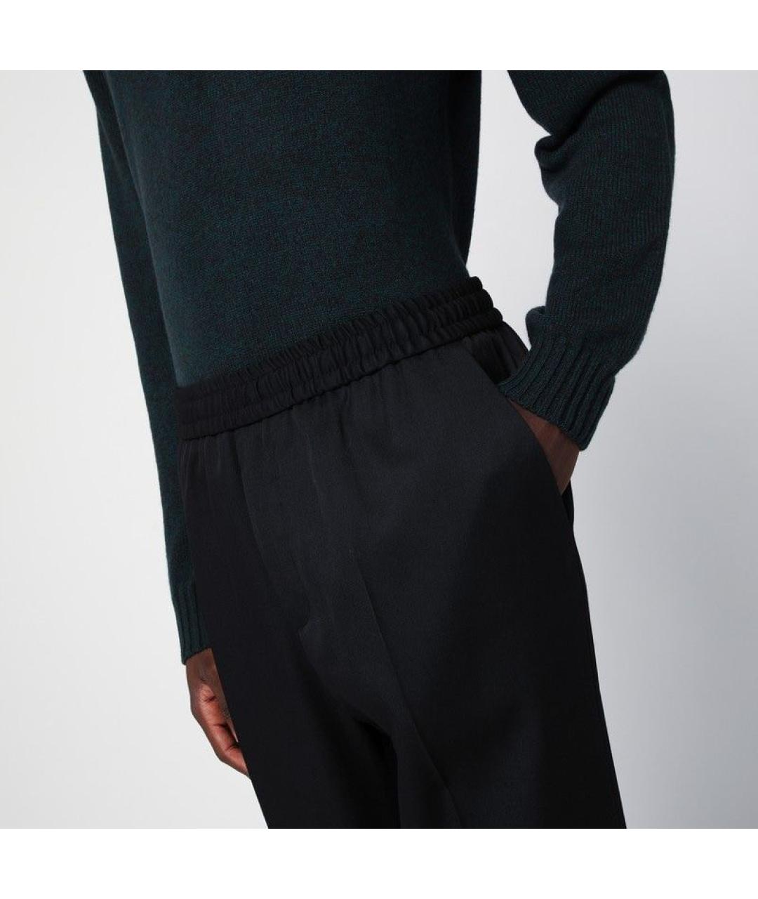 GOLDEN GOOSE DELUXE BRAND Черные шерстяные повседневные брюки, фото 5