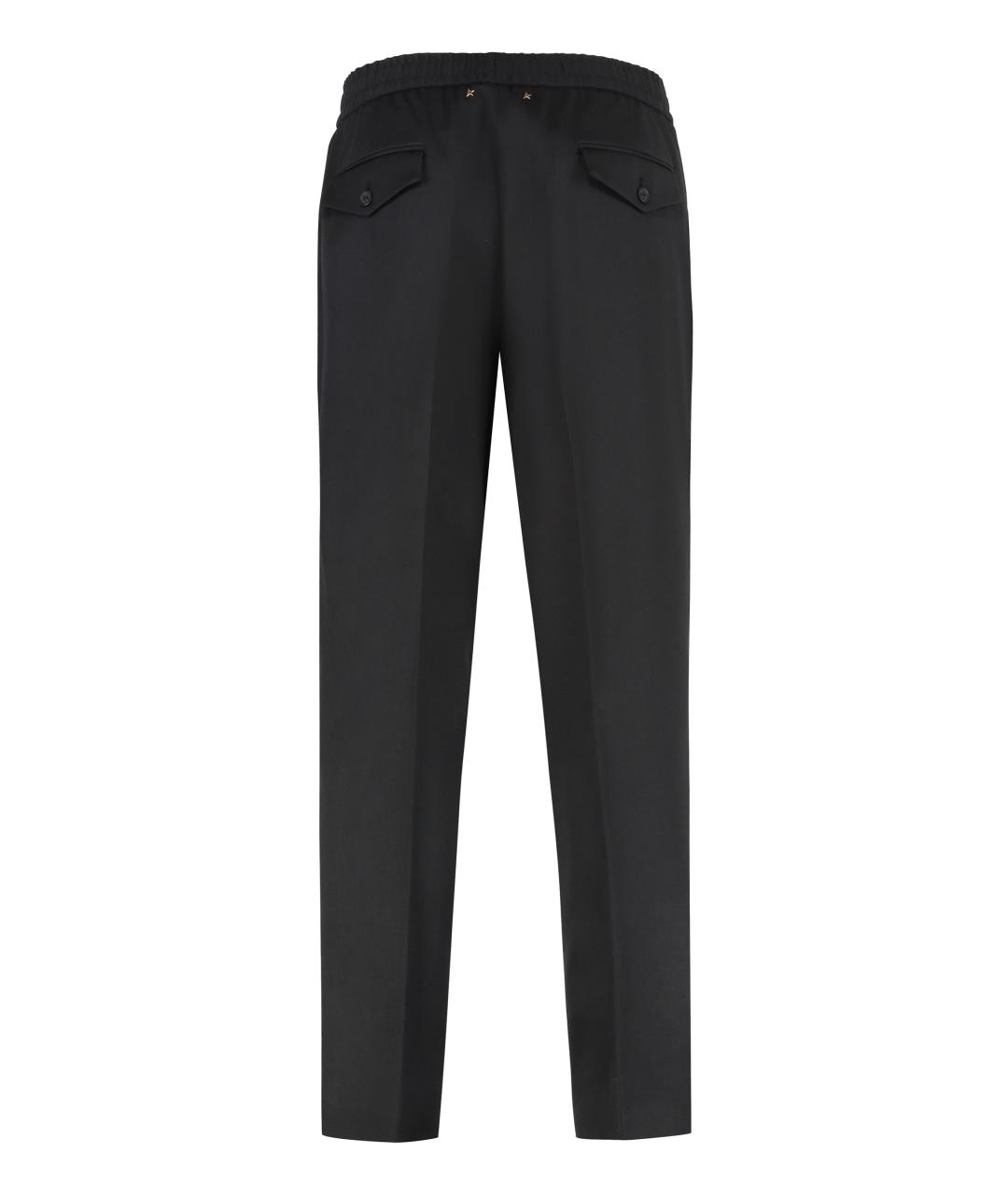 GOLDEN GOOSE DELUXE BRAND Черные шерстяные повседневные брюки, фото 2