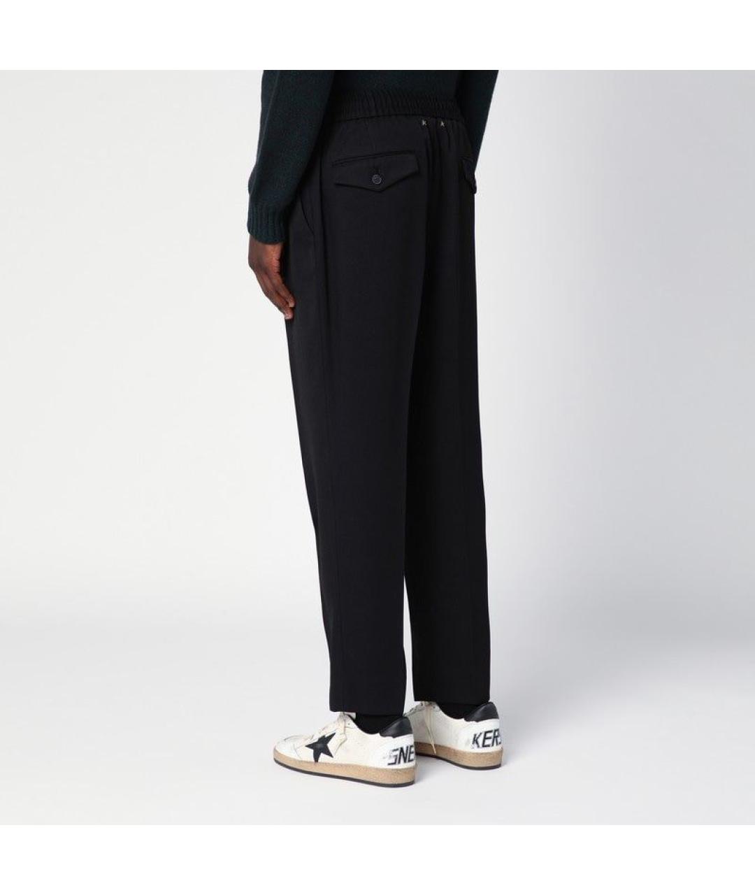 GOLDEN GOOSE DELUXE BRAND Черные шерстяные повседневные брюки, фото 4