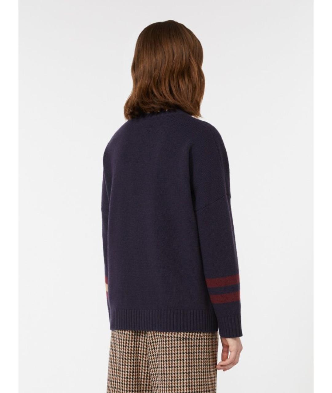 WEEKEND MAX MARA Синий шерстяной джемпер / свитер, фото 3