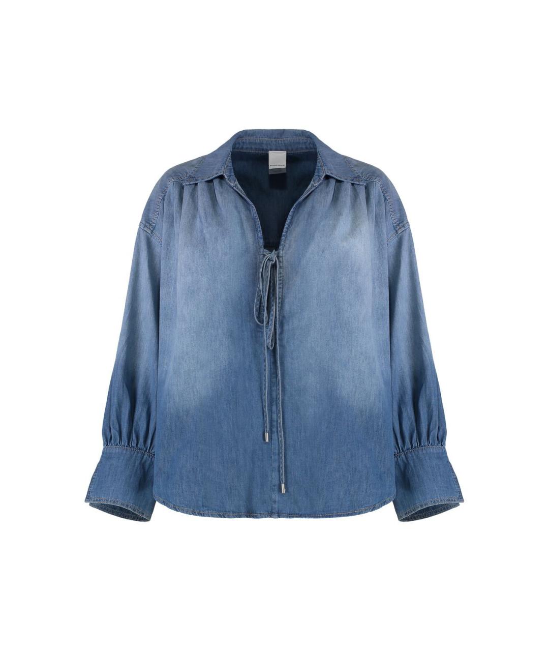 PINKO Синяя хлопковая рубашка, фото 1