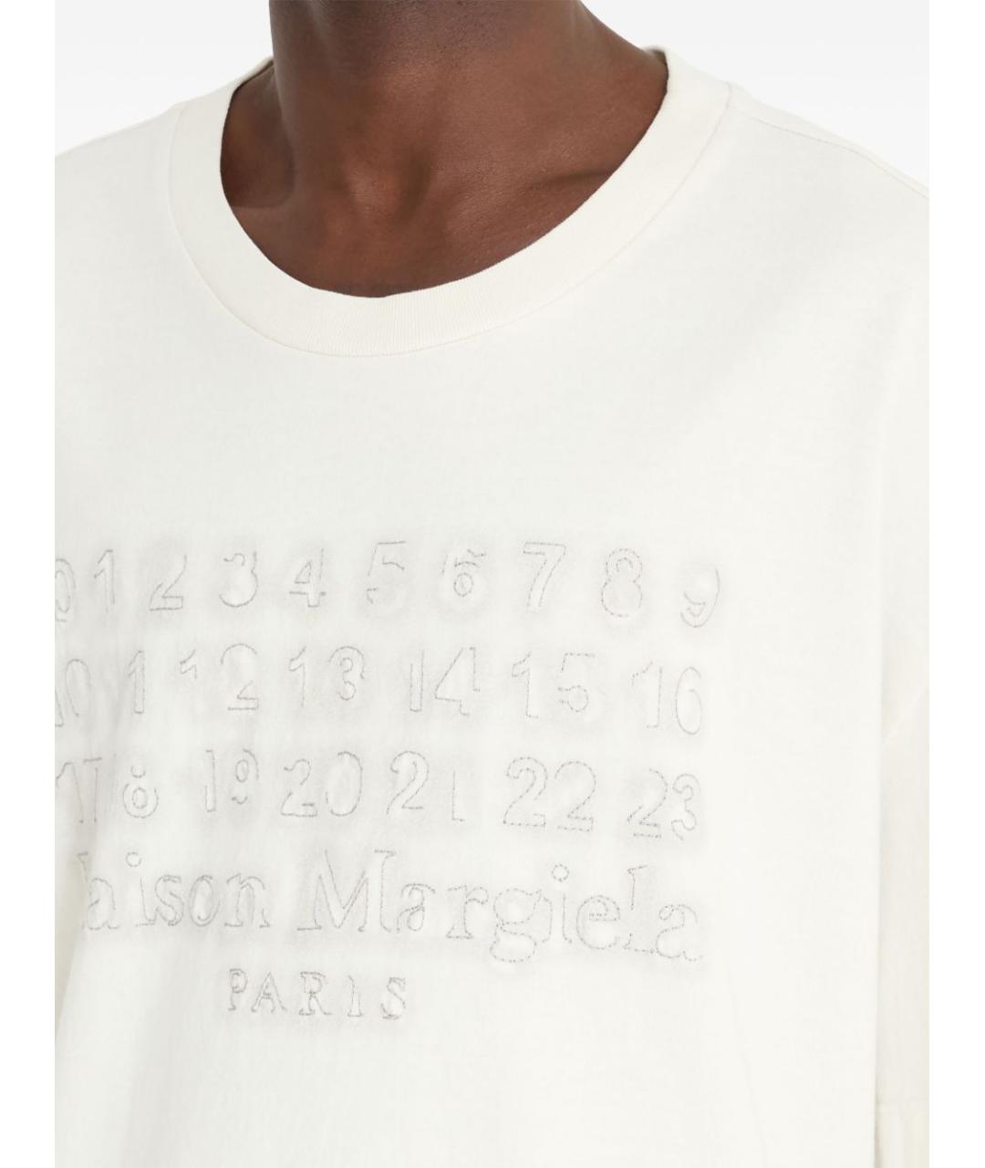MAISON MARGIELA Белая хлопковая футболка, фото 3
