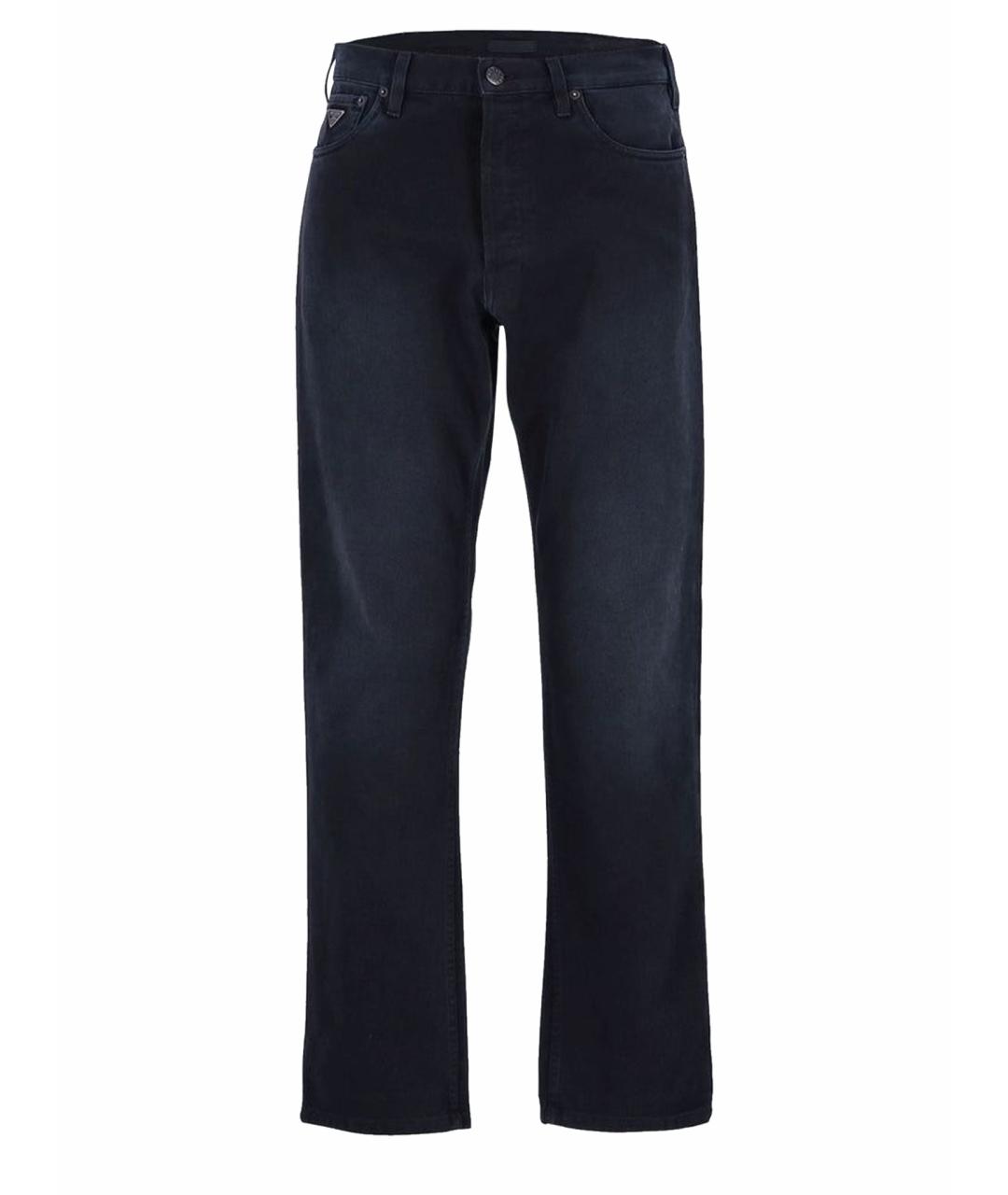 PRADA Черные хлопковые прямые джинсы, фото 4