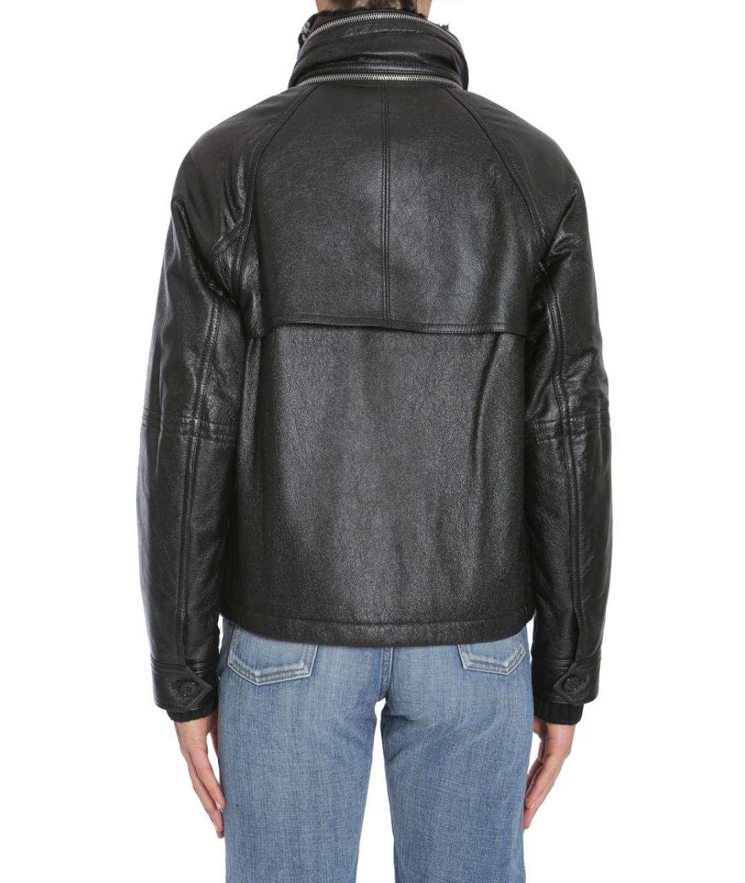 SAINT LAURENT Черная кожаная куртка, фото 4