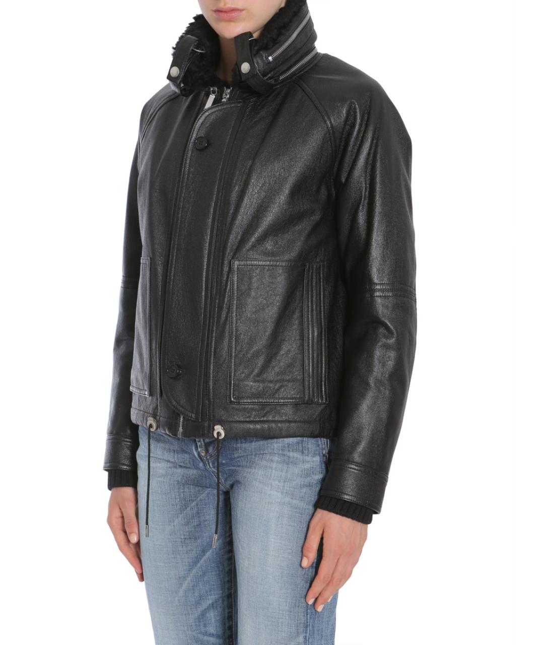 SAINT LAURENT Черная кожаная куртка, фото 3