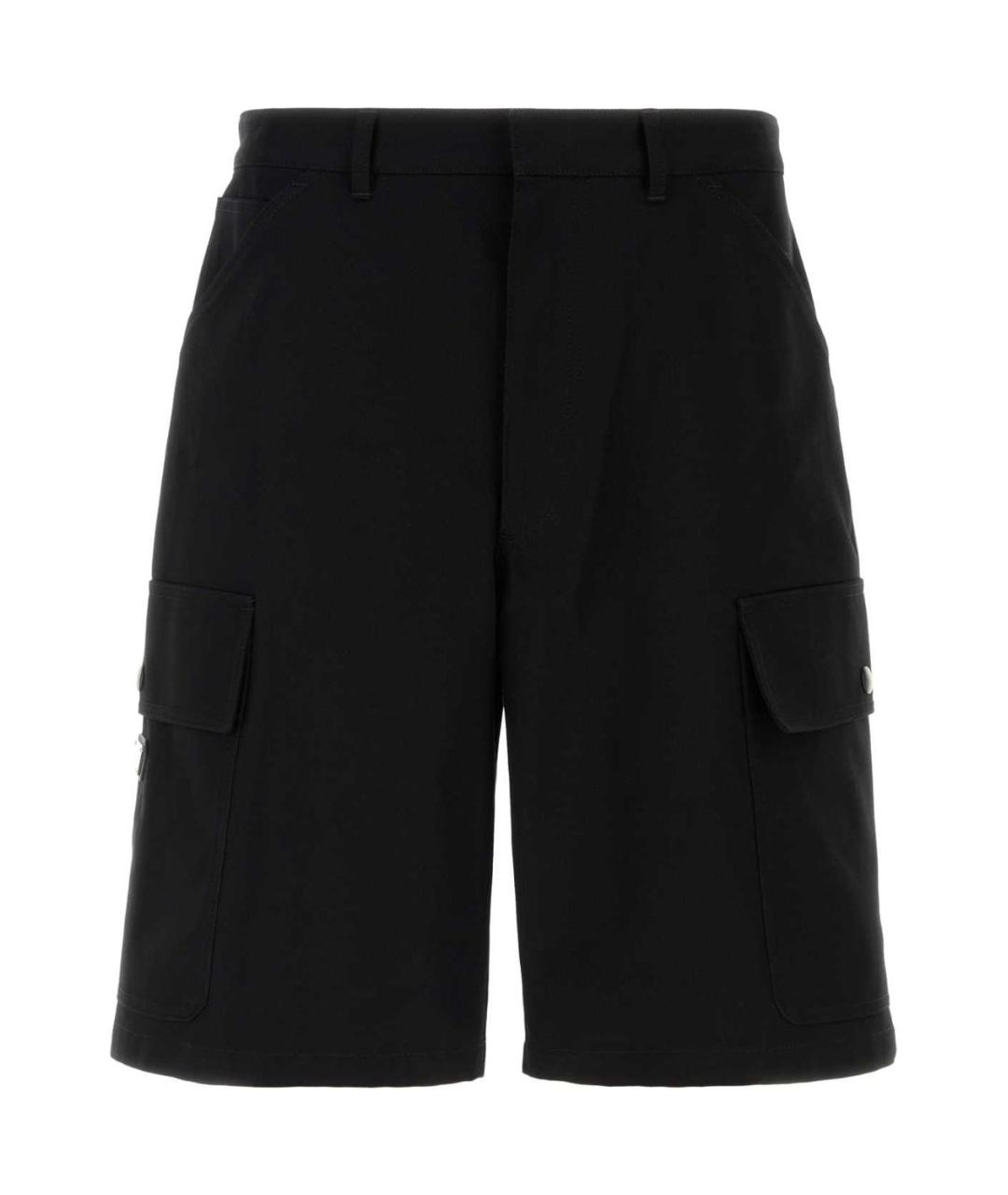 PRADA Черные хлопковые шорты, фото 1