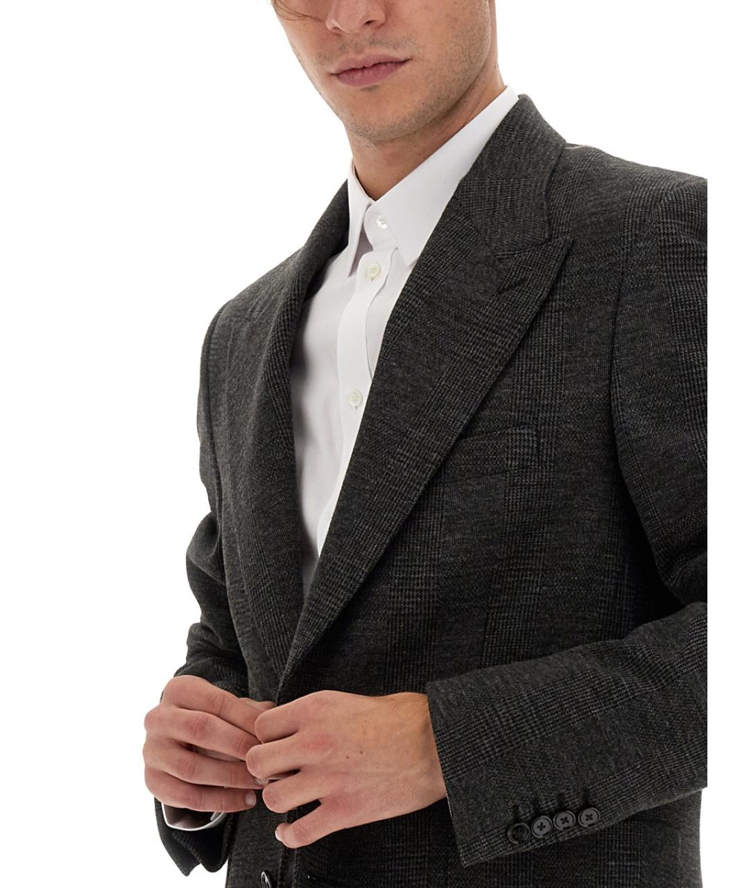 DOLCE&GABBANA Серый вискозный пиджак, фото 5