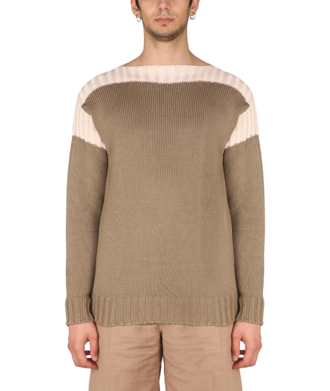 FENDI Бежевый кашемировый джемпер / свитер, фото 2