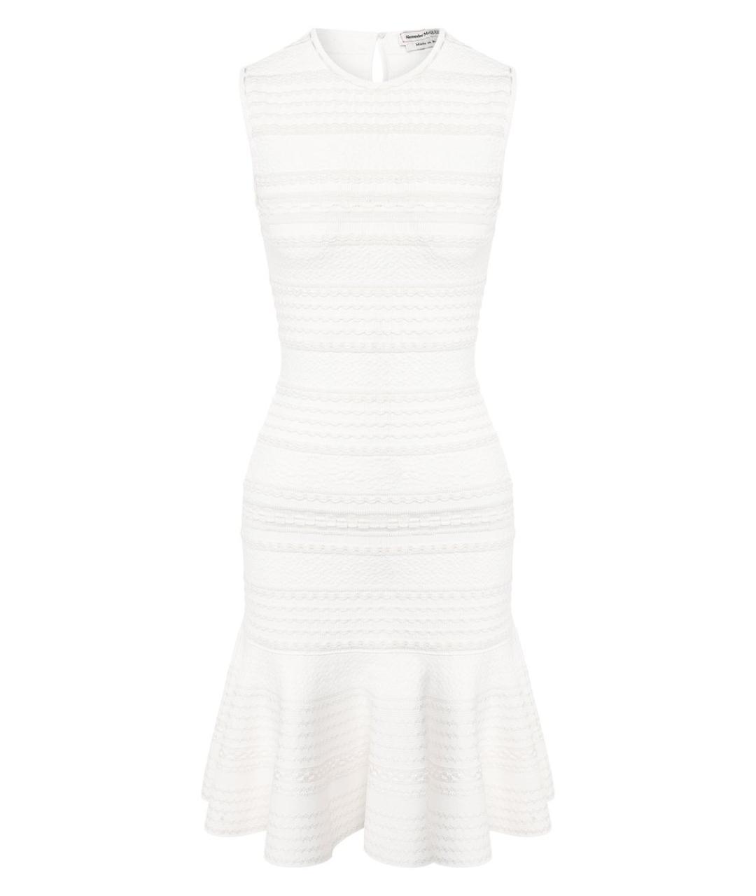 ALEXANDER MCQUEEN Белое вискозное повседневное платье, фото 1