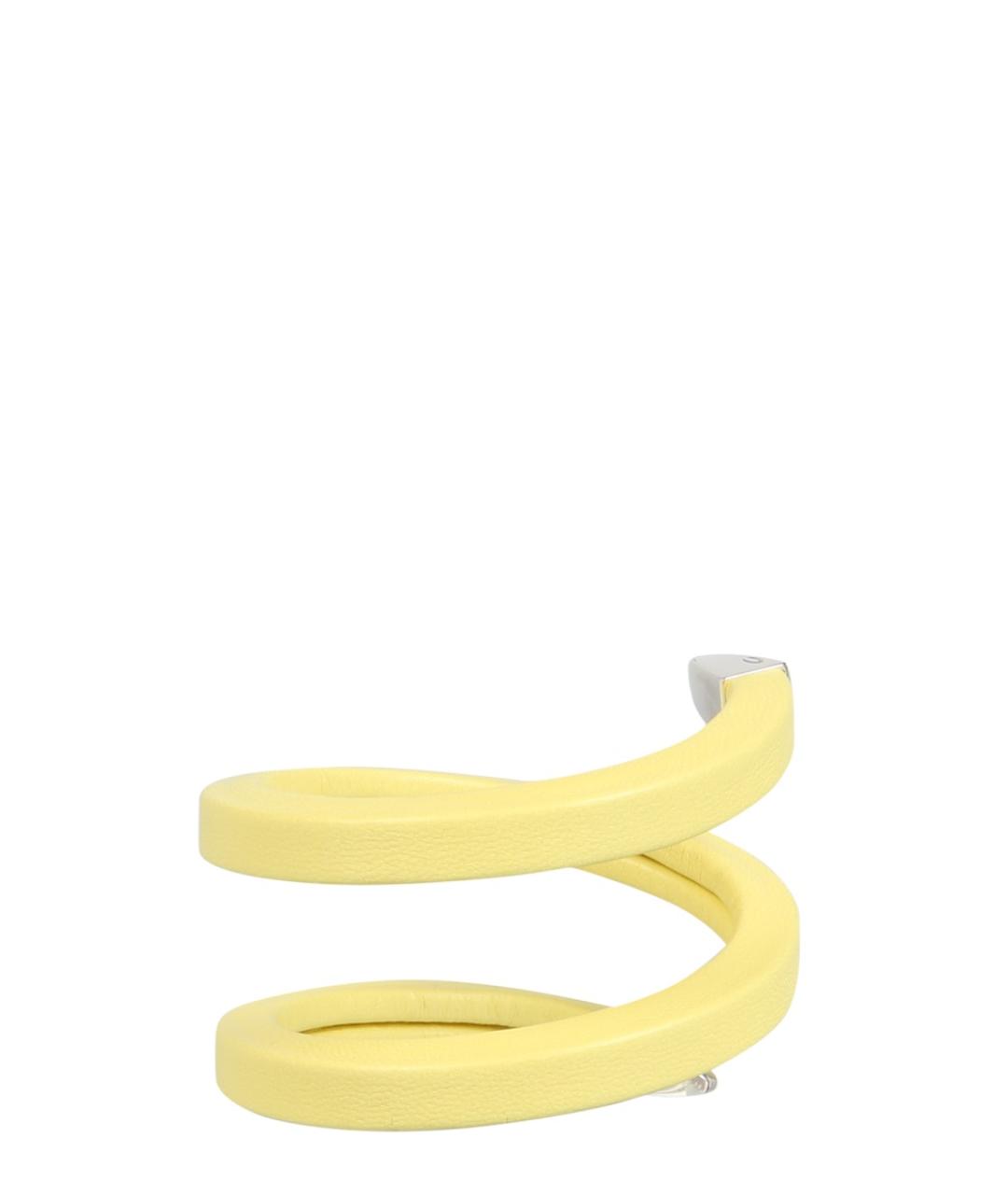 BOTTEGA VENETA Желтый кожаный браслет, фото 2