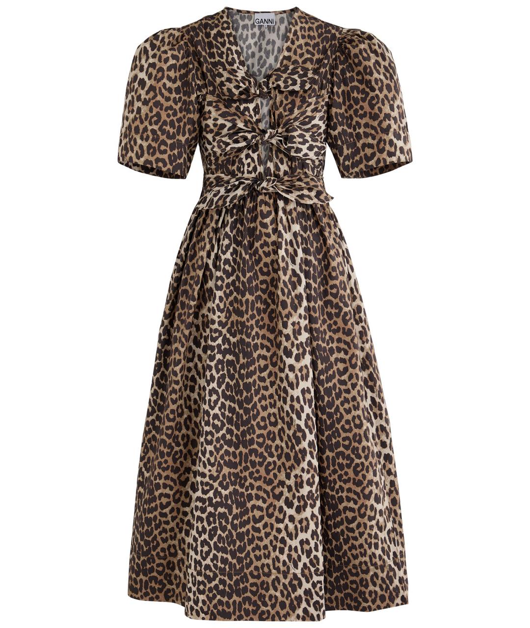 GANNI Мульти хлопковое повседневное платье, фото 1
