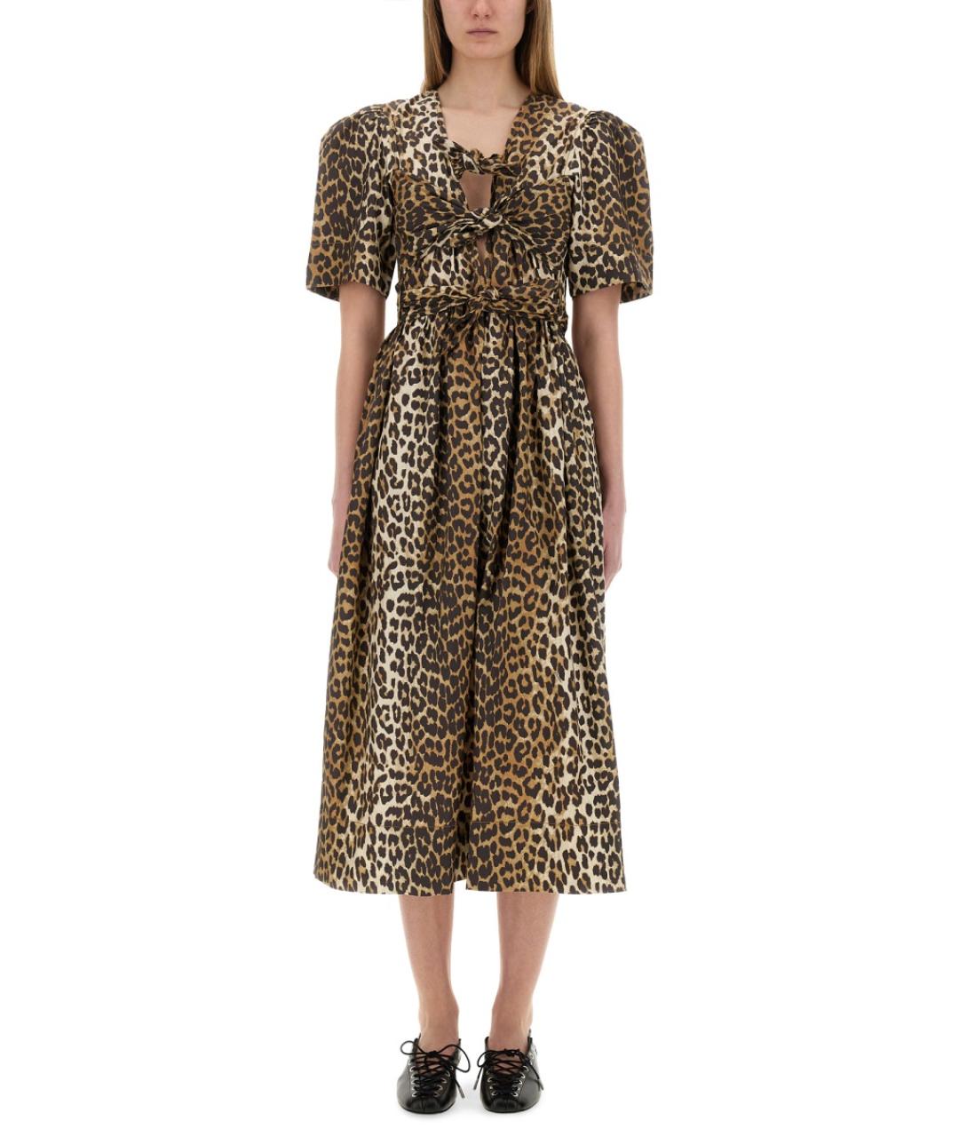 GANNI Мульти хлопковое повседневное платье, фото 2