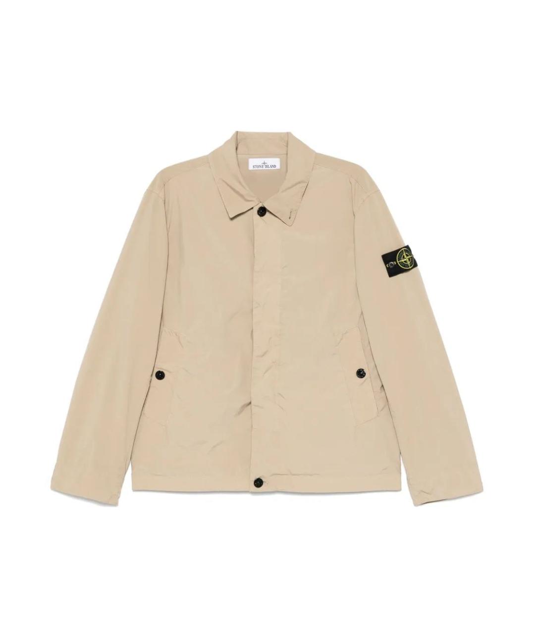 STONE ISLAND Бежевая полиэстеровая куртка, фото 1