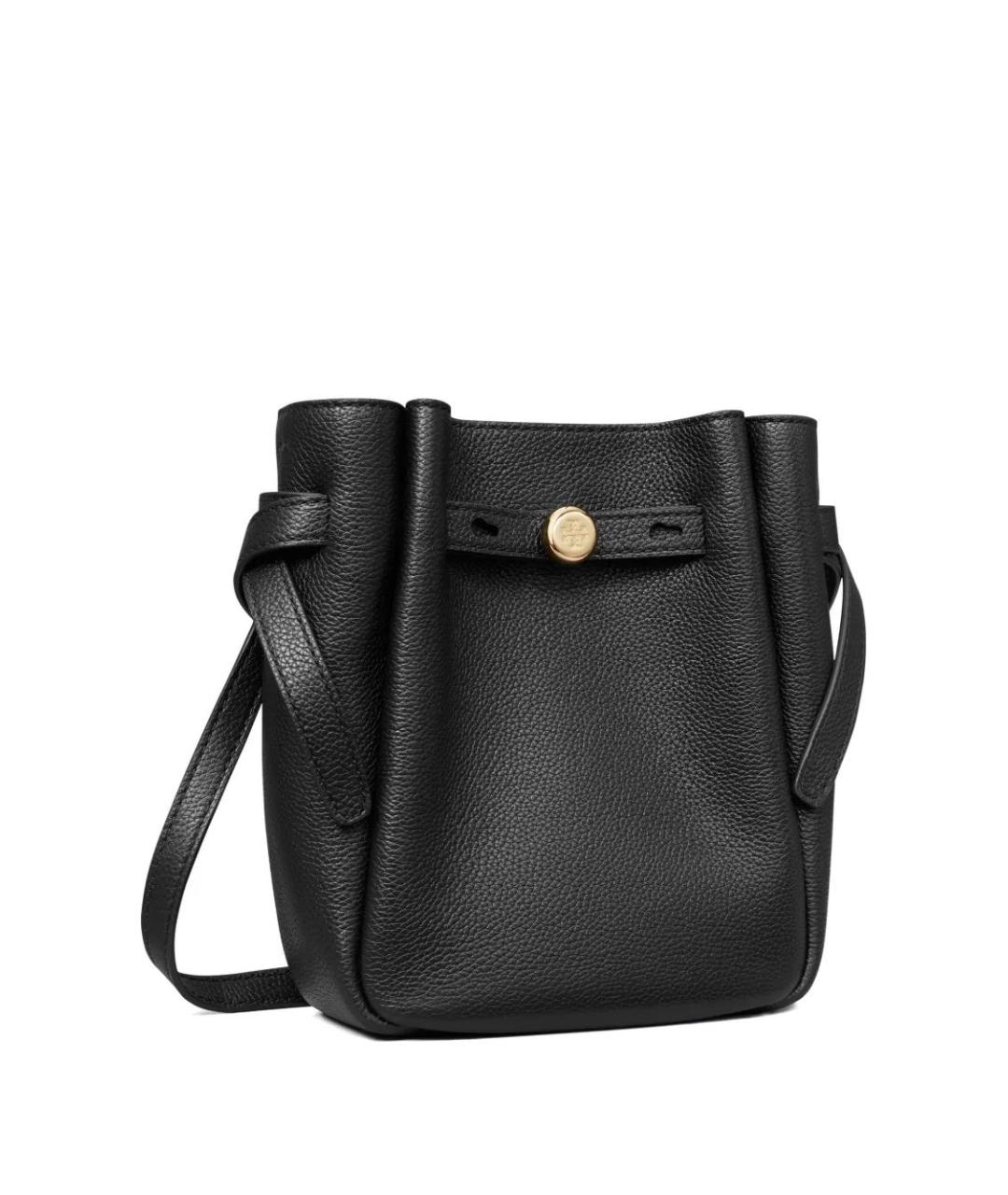 TORY BURCH Черная кожаная сумка через плечо, фото 3