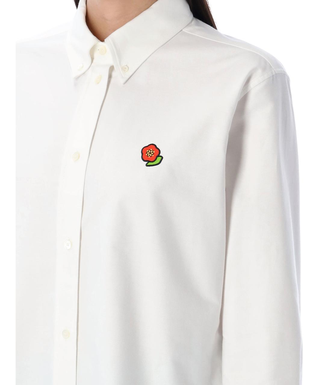 KENZO Белая хлопковая рубашка, фото 4
