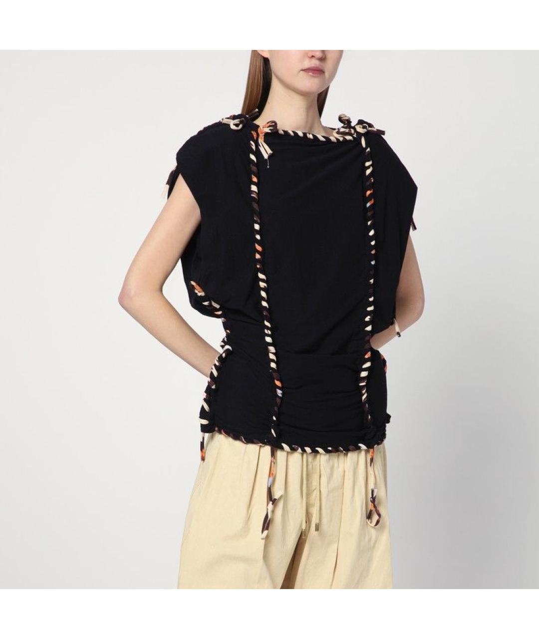 ISABEL MARANT Черная хлопковая блузы, фото 3