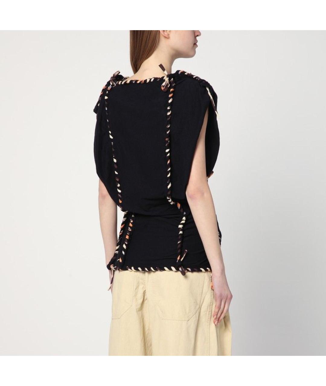ISABEL MARANT Черная хлопковая блузы, фото 2