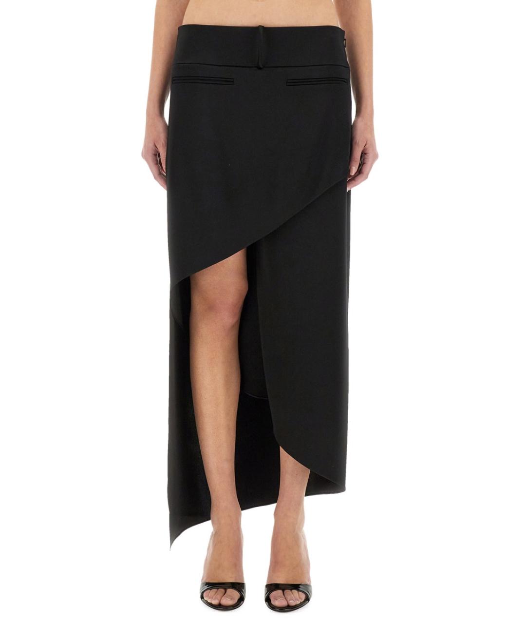 COURREGES Черная ацетатная юбка миди, фото 2