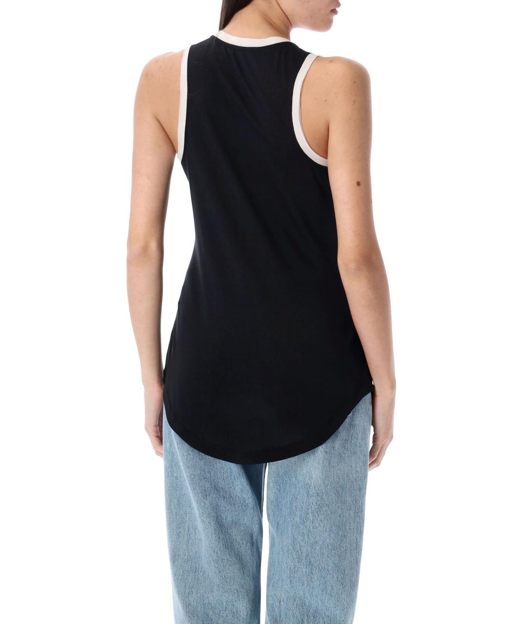 BALMAIN Черная хлопковая майка, фото 4