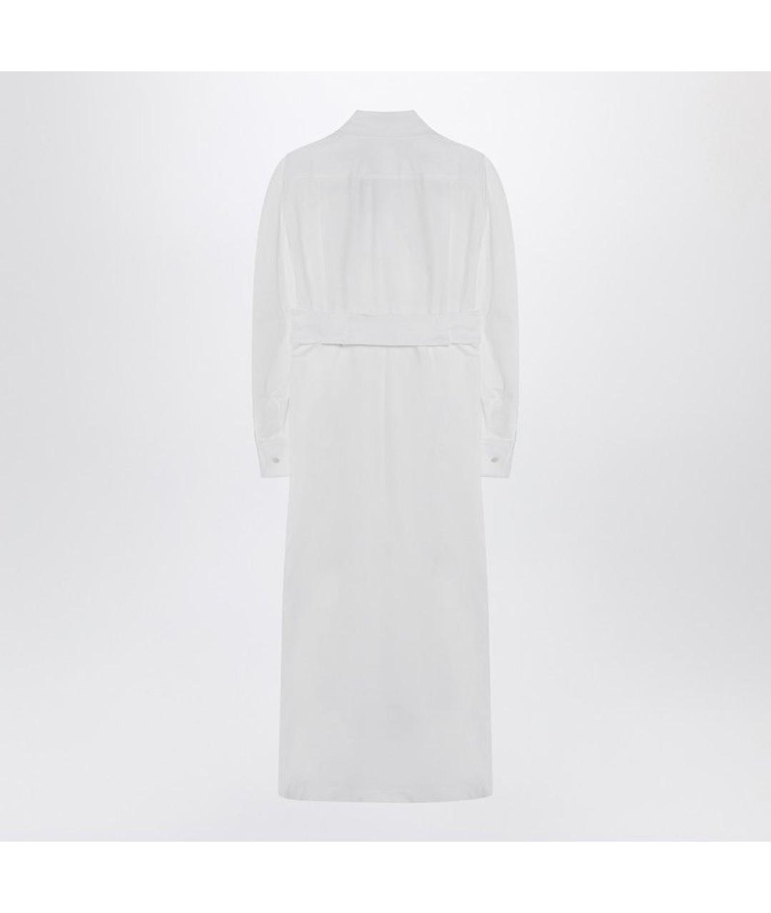 MAX MARA Белое хлопковое повседневное платье, фото 2