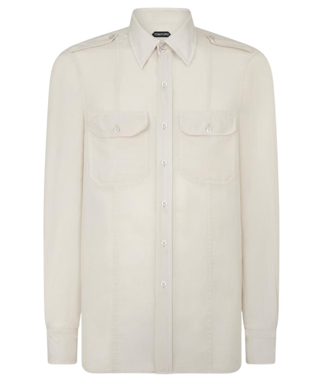 TOM FORD Бежевая хлопковая кэжуал рубашка, фото 1
