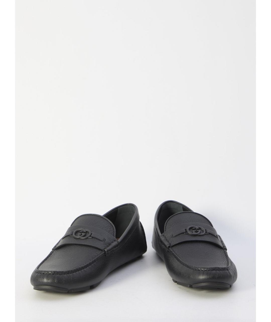 GUCCI Черные кожаные мокасины, фото 5