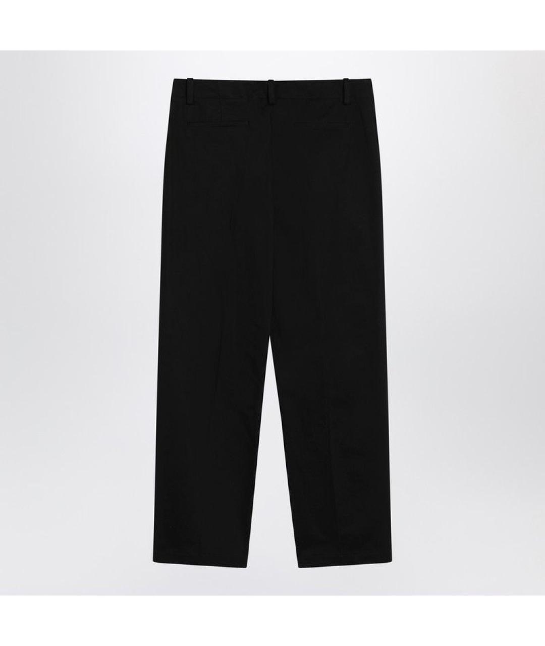 MONCLER Черные хлопковые повседневные брюки, фото 2