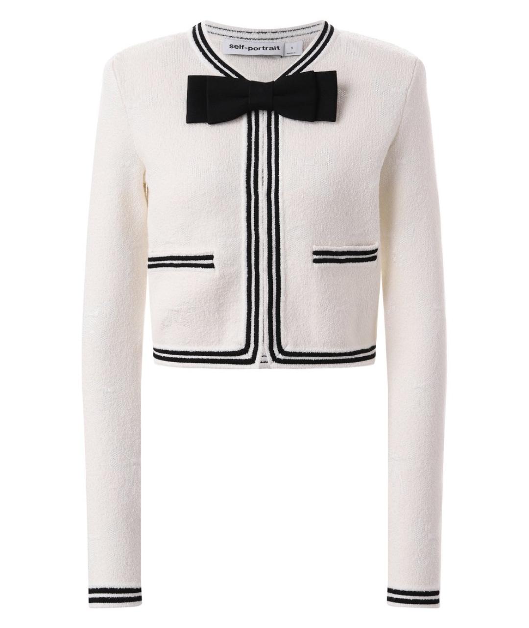 SELF-PORTRAIT Бежевый хлопковый кардиган, фото 1
